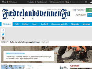 Fædrelandsvennen - home page
