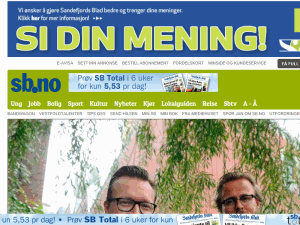 Sandefjords Blad - home page