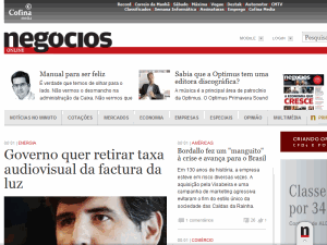 Jornal de Negócios - home page