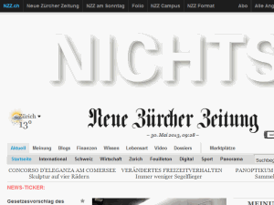 Neue Zürcher Zeitung - home page