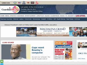 Trinidad Guardian - home page