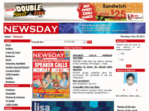 Trinidad and Tobago Newsday - home page