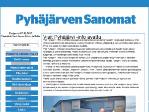 Pyhäjärven Sanomat - home page
