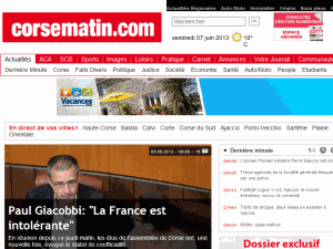Corse Matin - home page