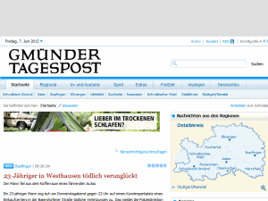 Gmünder Tagespost - home page