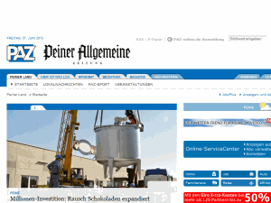 Peiner Allgemeine Zeitung - home page