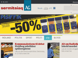 Sermitsiak/Atuagagdliutit Gronlandsposten - home page
