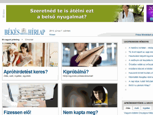 Békés Megyei Hírlap - home page