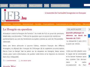 Le Journal Francophone de Budapest - home page