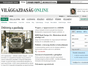 Világgazdaság - home page