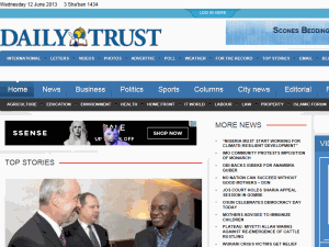 Daily Trust - home page