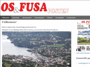 Os og Fusaposten - home page