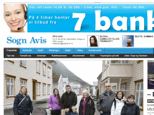 Sogn Avis - home page
