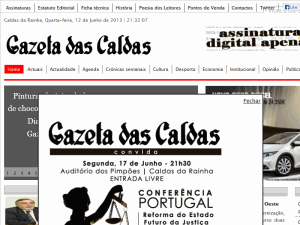Gazeta das Caldas - home page