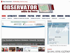 Observator de Bacau - home page