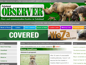 Zululand Observer - home page