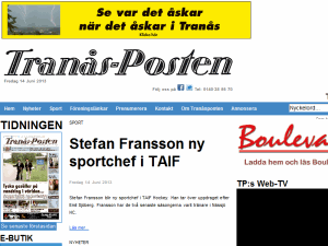 Tranås Posten - home page