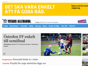 Ystads Allehanda - home page