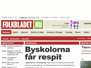 Västerbottens Folkblad - home page