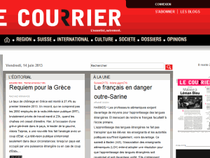Le Courrier - home page