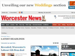 Worcester News - home page