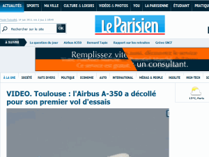 Aujourd'hui en France - home page