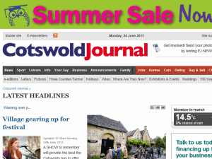 The Evesham and Cotswold Journal - home page