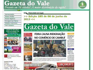 Jornal Gazeta do Vale - home page