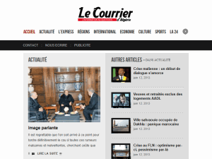 Le Courrier d'Algérie - home page
