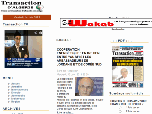 Transaction d'Algérie - home page