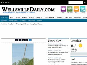 Wellsville Daily Reporter - home page