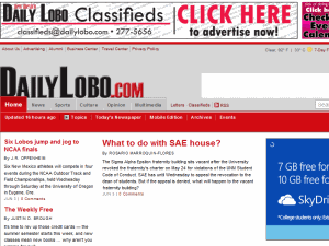 Daily Lobo - home page