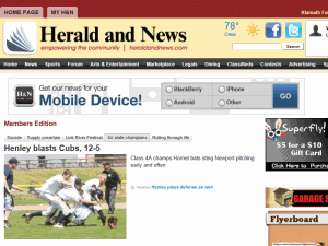 Herald and News - home page