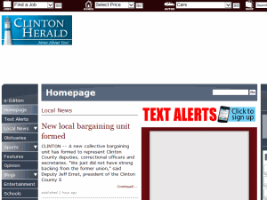 Clinton Herald - home page