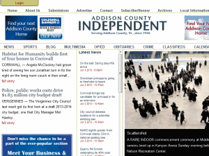 Addison County Independent - home page