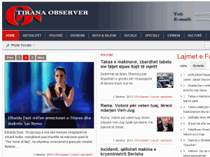 Tirana Observer - home page