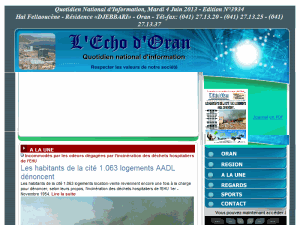 L'Écho d'Oran - home page