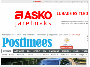 Postimees - home page