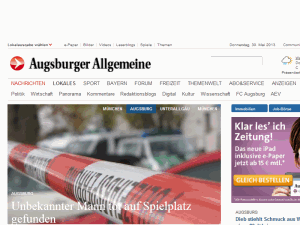 Augsburger Allgemeine Zeitung - home page
