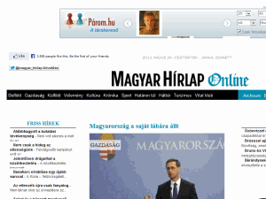 Magyar Hírlap - home page