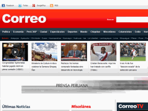 Diário Correo - home page