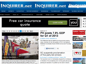 Philippine Daily Inquirer - home page