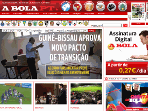 A Bola - home page