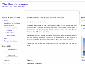 The Russia Journal - home page