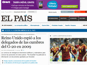 El País - home page