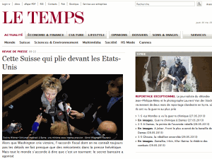 Le Temps - home page