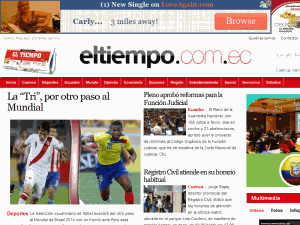 El Tiempo - home page