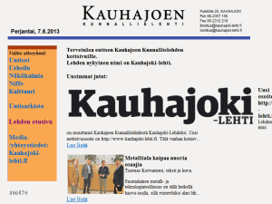 Kauhajoki-lehti - home page