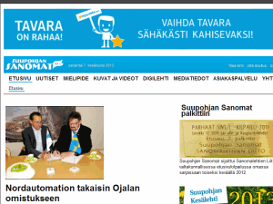 Suupohjan Sanomat - home page