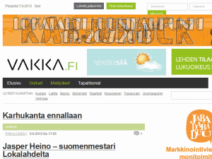 Vakka-Suomen Sanomat - home page